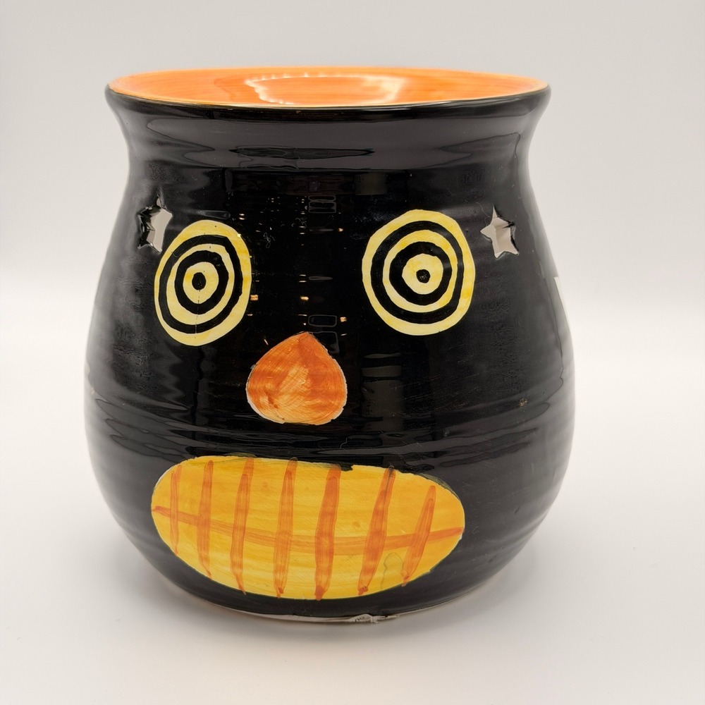 Halloween Jack O Lantern Wax Warmer Candle Heat Black Spooky Decor Whimseygoth